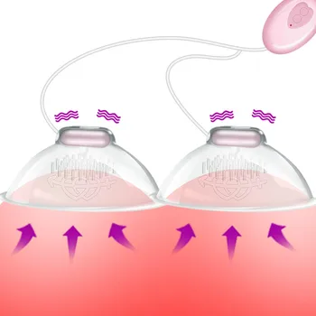 Mamilo Otário Vibrador Brinquedos para Adultos Bala de Vibração Bocal de Sucção da Bomba de Peito do Copo de Estimulador de Mama Brinquedo do Sexo para Mulheres