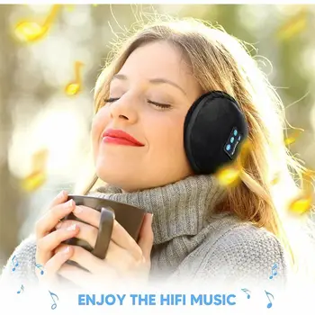 Mantenha Quente Bluetooth 5.0 Inverno Fones De Ouvido Fones De Ouvido Bluetooth Abafador De Aquecedores De Música Sem Fios, Aquecedores De Orelha 2