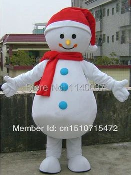 mascote atacado Natal Natal Branca de Neve de Homem Tamanho Adulto da Mascote do boneco de Neve do Personagem de banda desenhada Mascotte 0