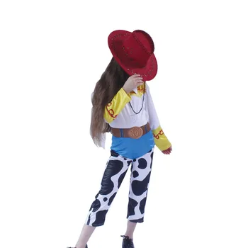 Menina do Toy Story Jessie Cosplay do Traje da Festa de Halloween de Woody Roundup Cowgirl Jessie, dinâmicas de grupo Terno para Menina 2
