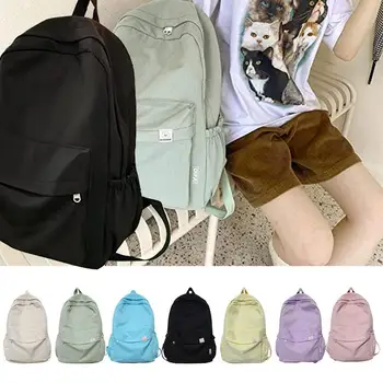 Moda College School Bag Duplo Casual Novas Mulheres Simples Mochila Para Adolescentes, Adultos De Viagem, Bolsa De Ombro Mochila 1