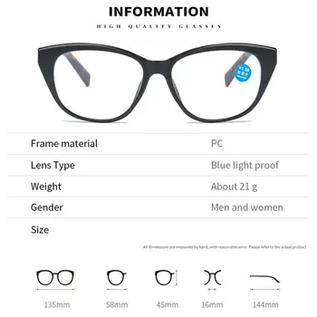 Moda de estampa de Leopardo Cuidados com a Visão PC Armação de Óculos Computador Óculos Óculos Anti-UV Azul Raios Óculos 5