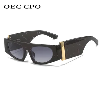 Moda Óculos de sol Quadrado Mulheres o Design da Marca Gradiente de Óculos de Sol Feminino Punk Topo Plano Óculos Tendências de Tons UV400 Oculos De Sol
