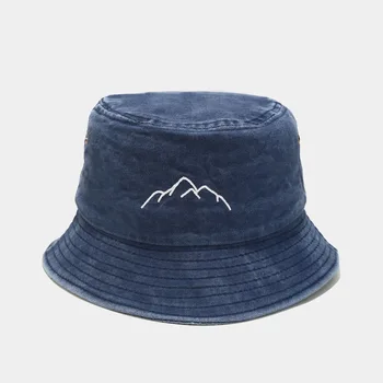 montanhas lavado chapéu de balde de hip hop de verão chapéu de idade vintage pescador panamá retro pesca de praia, chapéu de sol bob dropshipping 3