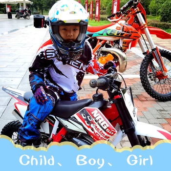 Motocross camisola e Calças de criança roupa infantil menino grande menina garoto estudante de corrida de terno conjunto de engrenagens Respirável Fora-de-estrada, BMX NOVO 1
