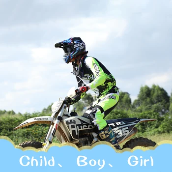 Motocross camisola e Calças de criança roupa infantil menino grande menina garoto estudante de corrida de terno conjunto de engrenagens Respirável Fora-de-estrada, BMX NOVO 4