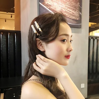 Mulheres coreano Pérola Grampos de Cabelo Pinos de Meninas Elegante Cheia de Pérolas Desgaste da Cabeça para as Mulheres Ins Quente Barrete Acessórios Hairwear 2