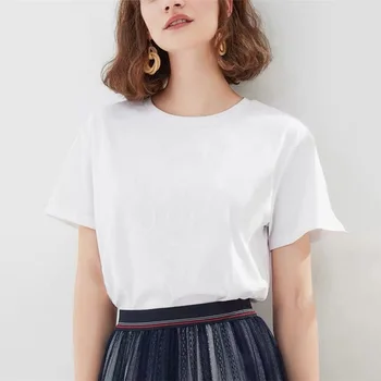 Mulheres de T-shirts para Mulheres Harajuku Branco T-shirts de manga Curta T-shirts para Mulheres de Verão Fina Tops Mulheres