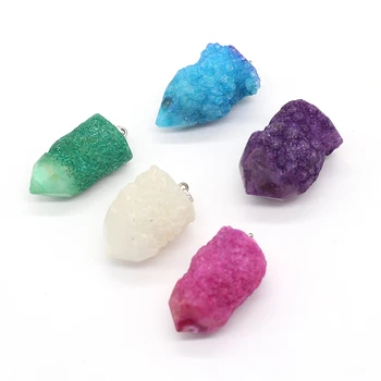 Multa de Pedra Natural Pingente de Forma Irregular Cristal Cluster de Encantos Para Jóias DIY Colar Pulseira Brinco de Acessórios, Fazendo 2