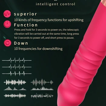 Máquina Automática Telescópica Vibrador Vibrador Feminino Brinquedo Sexo Mulheres Vagina Masturbação Do Pênis Ponto G Clítoris Estimulador Massager 2
