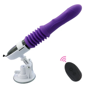 Máquina de sexo Enfiando Dildo Grande Vibrador Vaginal Ponto G Automática de Cima a Baixo Massager Retrátil Buceta Adultos Brinquedos Sexuais para as Mulheres
