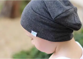 NA VENDA de 1PCS de 2017, Novo 14 cores de bebê Primavera chapéu de Cor Sólida chapéu a Coroa Pac para crianças bebés, Meninos beanies 4