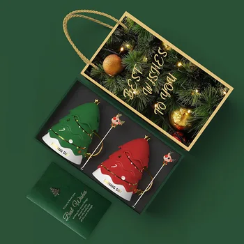 Natal do Produto Novo Caixa de Presente Criativo, Presente com Tampa, Mexendo Caneca de Café Bonito Taça de Cerâmica Dom 4