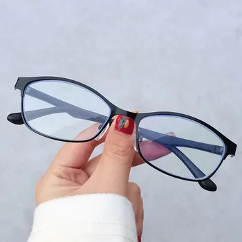 Nova Moda Miopia Óculos De Armação De Metal Mulheres Elegantes Vintage Anti Luz Azul Perto De Visão Dos Homens De Vidro Óculos De Leitura -0.5 6.0 1