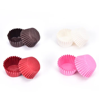 Novo 500Pcs Mini Tamanhos de Chocalate forminhas de Papel Assadeira de Muffin Bolo de Cupcake Casos 4 cores para escolher 5