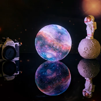 Novo Dropship Impressão 3D Galaxy Lâmpada, Como a Lua Lâmpada Melhores Luzes de Natal da Noite de Luz No Quarto Estrelas, Lua, Luz, Decoração 3