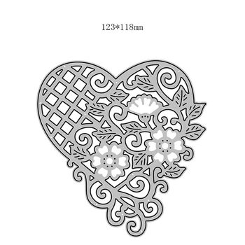 Novo e Elegante Coração Flor 2021 de Corte de Metal Morre para DIY Saudação cartões e Papel de Scrapbooking em Relevo Ofício Nº Selos 5