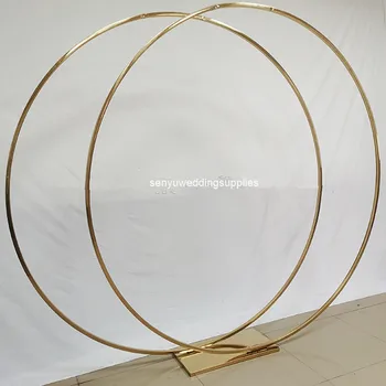 Novo estilo de casal grande círculo forma redonda de casamento pano de fundo stand decoração senyu2343