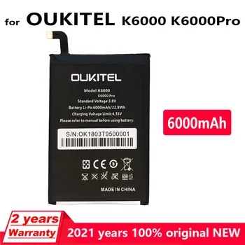 Novo Original K6000 6000mAh Bateria do Telefone Para Oukitel K6000 PRO de Alta Qualidade Substituição da bateria Bateria Com número de Rastreamento 0