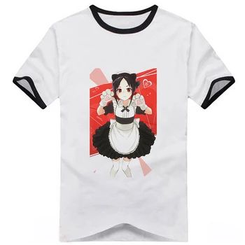 Novo quente Kaguya-sama: o Amor É Guerra anime tshirt Shirogane Miyuki Shinomiya Kaguya Unissex Casual Manga Curta Camiseta bonito imprimir Tee 5