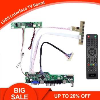 Novo TV56 Controlador de Placa de Kit LM230WF3-SLL1 LM230WF3-SLD1 TV+HDMI+VGA+AV+USB Ecrã LCD LED de Controlador de Placa de
