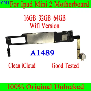 Não icloud Para o iPad mini 2 placa-Mãe A1489 Wifi & A1490/A1491 Versão 3G placa Lógica Original Desbloqueado Completo Testado Bom Trabalho 1