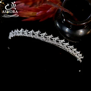 O coreano Cristal Cabeça em Forma de Borboleta CZ Tiaras de Casamento, Acessórios de Cabelo, Saia Véu de Noiva, o Envolvimento Coroa