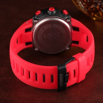 OHSEN Digital de Mulheres Relógios Impermeável Vermelho Moda Eletrônica Led ladies Watch Casal Relógio para Mulheres, Homens Amante de Relógios do Esporte 2
