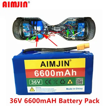 Original 36V 10s2p 6600mAH Li Ion Bateria Recarregável 6.6 ah Duplo Roda de Balanço de Bateria do Veículo