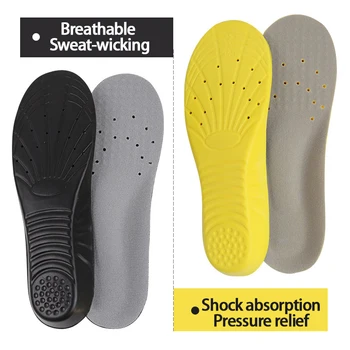 Palmilhas para Sapatos Ortopédicos de Absorção de Choque de Sapato Pad Cuidados com os Pés de Espuma de Memória de Alta elasticidade Almofadas Homens, Mulheres, Esportes Insere