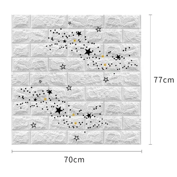 Papel de parede anti-colisão auto-adesivo adesivos de parede 3d tridimensional adesivos 70*77 espessamento na parede do fundo papel de parede