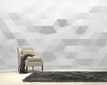 Papel de parede Branco estéreo abstrata geométrica 3d papel de parede,sala de tv parede do quarto de papéis de parede de decoração de casa de um café-bar mural