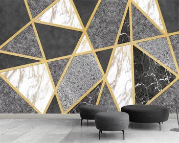 Papel de parede personalizado 3d foto mural abstrato geométrico de linhas de mármore textura sofá de fundo, papéis de parede decoração home 3d papel de pared