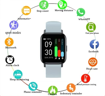 Para a Apple Xiaomi Huawei GTS1 Senhoras Smart Watch Laranja Esportes de Saúde Integral da Tela de Toque da frequência Cardíaca Pressão Arterial Smart Watch