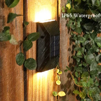 Para cima E para Baixo Solar, Luz Solar, Iluminação pública LED de Energia Solar à prova d'água IP65 Pátio Cerca Lâmpada de Parede de Luz de Decoração de Jardim ao ar livre 1