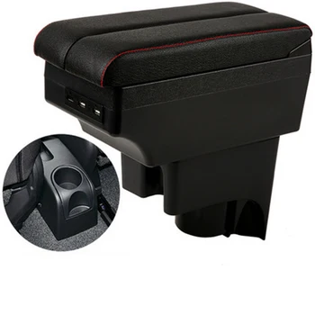 Para Nissan LIVINA apoio de braço, caixa central de conteúdo de caixa de interior Braços de Armazenamento de carro-acessórios styling parte com USB