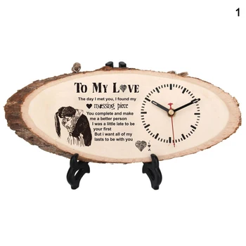 Para o Meu Amor Inovadoras DIY Relógio Home Office Enfeite Decoração Relógio de Madeira FOU99 1