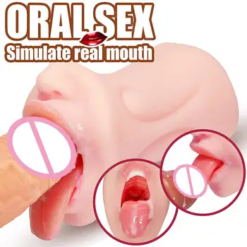 Para os Homens Masturbador Masculino da Copa em 3D Realista Anal Oral, Vagina, Boca Erotics Ânus de Silicone Adulto 18Masturbator Vagina Buceta Bolso 1