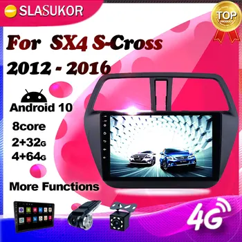 Para Suzuki SX4 S Cross 2012 2013 - 2016 Android De 10 Multimédia wi-FI RDS IPS Vídeo auto-Rádio de Navegação do GPS do Jogador Não 2din 2 din