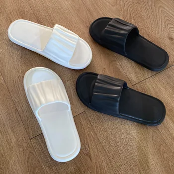 Plataforma Chinelos de quarto Anti-Fricção Exterior antiderrapante Macio, Impermeável Sandálias Anti-Odor Casal Silencioso casa de Banho Interior Sapatos para Mulheres