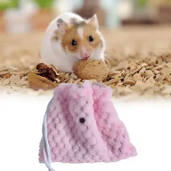 Premium Hamster Chicote Bag duplo Mini Pet, Sacola de Ventilação Hamster Bolsa com Cordão de Sair Acessório