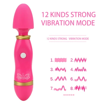 Produtos para adultos Clitóris Estimular o ponto G Vibrador Brinquedos Sexuais para a Mulher AV Vara Mágica Vara de 12 Velocidade 1