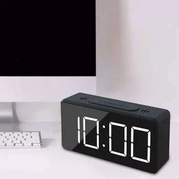 Promoção! Pequeno Mini Relógio Despertador Digital para Viajar com DIODO emissor de luz do Tempo ou da Temperatura de Exposição, Repetir, Brilho Ajustável, Simples 3