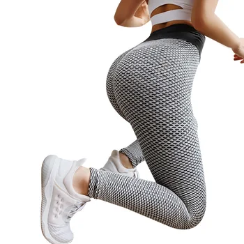 Pêssego Hip de Fitness Alta Cintura Hip-levantamento Esportes Collants Hip-levantamento de Fitness Yoga Calças Mulheres Interior Esportes Calças 4
