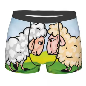 Quente Boxer Ovelhas Animal Bonito Shorts Calcinhas Cuecas Homens de Cueca Batalha Lhama Respirável Cuecas para Homme S-XXL