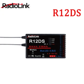 RadioLink R12DS Receptor 12CH de 2,4 Ghz Para DE9 AT9S AT10 AT10 Sinal do Transmissor de RC Fotografia Dispositivo