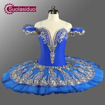 Raymonda Profissional Tutus De Balé Azul Princesa Florina Clássica Panqueca Tutu Trajes Adultos Profissional De Ballet Tutu