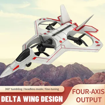 Rc Aviões Quadcopter Planador Jet Colisão Resistente Avião com Luzes Suaves Voador de Controle Remoto Drone Modelo