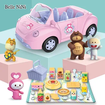 Recreação para crianças, Casa de Brinquedo de Abrir Porta de Carro Conversível do Modelo de Utensílios de Cozinha Estúpido Mouse Menina Boneca de Lazer Brinquedos Educativos 2022
