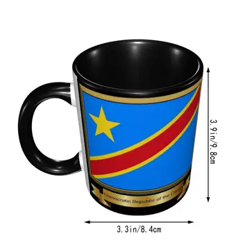 República democrática Do Congo Bandeira Casual Gráfico Copos Canecas de Impressão Canecas R300 Engraçado Vintage copos de chá 3